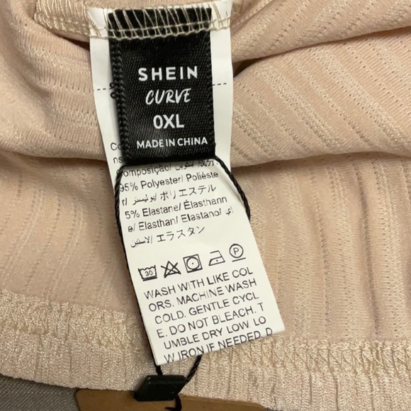 SHEIN Tan Gold Spaghetti Strap Slip Midi Dress - Picture 6 of 9